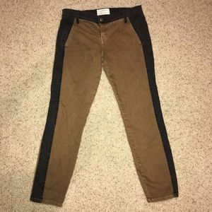 NWOT Current/Elliott Brown w/ Black Crop Pant Sz27